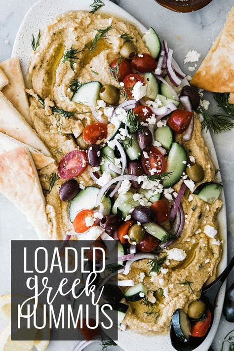 Hummus Tray, Greek Hummus Recipe, Greek Hummus Dip, Guacamole Chipotle, Loaded Hummus, Greek Hummus, Greek Vegetables, Hummus Platter, Best Sauce Recipe