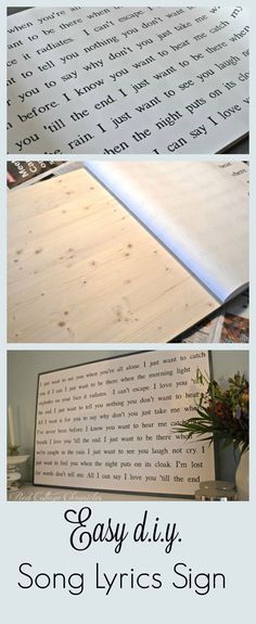 Easy DIY Song Lyrics Sign No Sign Painting Skills Required How To Make Song Posters On Canva, Song Lyric Signs Diy, Country Song Signs, Wedding Song Decor Wall Art, Song Lyric Signs, Song Lyric Wood Signs, Painting Skills, No Sign, Engineer Prints