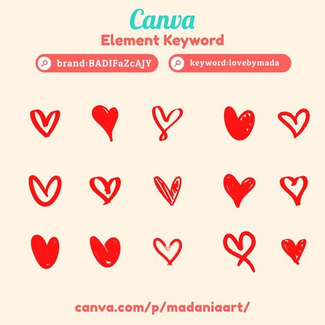 Hand Drawn Heart, Drawn Heart, Canva Elements Keyword, Canva Element Keyword, Heart Hands Drawing, Canva Element, Canva Elements, Love Shape, Canva Tutorial