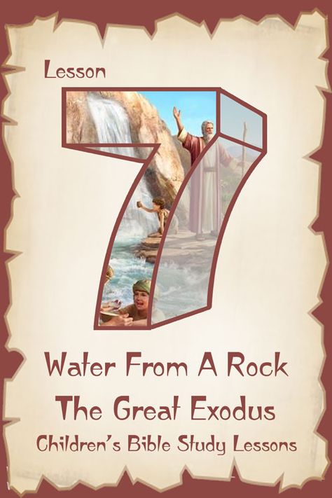 Water From A Rock: The Great Exodus Lesson 7 - Kimenink Moses Craft, Desert Crafts, Moses Exodus, Exodus Bible, Childrens Bible Study, Bible Stories For Kids, Bible Study For Kids, Childrens Bible, Bible Study Lessons