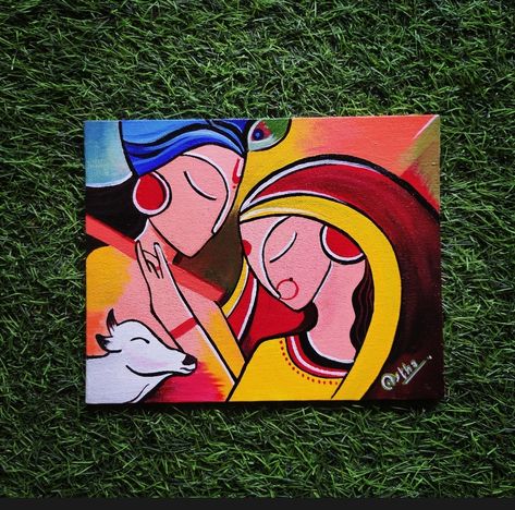 Radha Krishna Painting, Ganesh Art Paintings, Modern Art Canvas Painting, Modern Art Canvas, Boho Art Drawings, Sketches Pencil, Beautiful Art Paintings, Easy Canvas Art, Abstract Art Painting Diy