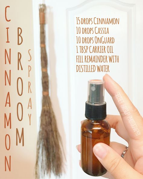 FINALLY! I have a solution to our fading cinnamon brooms scent. ~~~~~~~~~~~~~~~~~~~~~~~ 15 Cinnamon 10 Cassia 10 OnGuard (bonus immune support!). 1-tbsp fractionated coconut oil Fill remainder with distilled water DōTERRA essential oils Cinnamon broomsticks fall scents~~~~ Cinnamon Broom Decor Fall, Diy Cinnamon Broom, Cinnamon Broomstick Decor, Scented Brooms Decor, How To Make A Cinnamon Broom, Cinnamon Broom Meaning, Cinnamon Broom Witchcraft, Cinnamon Broom Decor, Cinnamon Broom Ideas