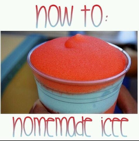 Homemade Icee Recipe, Icee Slushie, Sno Cone Syrup, Icee Recipe, Summer Sweets, Starbucks Recipes, Homemade Ice, Summer Treats, Slushies