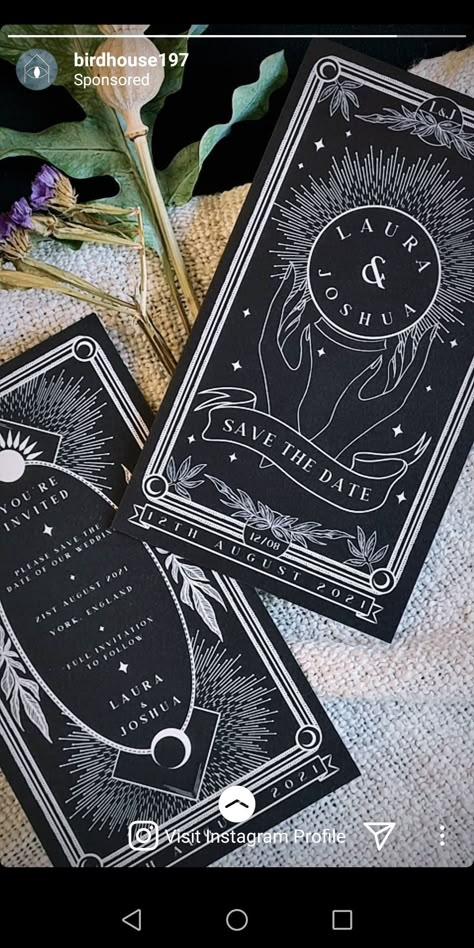 Tarot Wedding, Dark Wedding Ideas, Starry Night Theme, Witches Party, Sun Wedding, Celestial Wedding Theme, Witchy Wedding, 10 Year Vow Renewal, Vintage Celestial