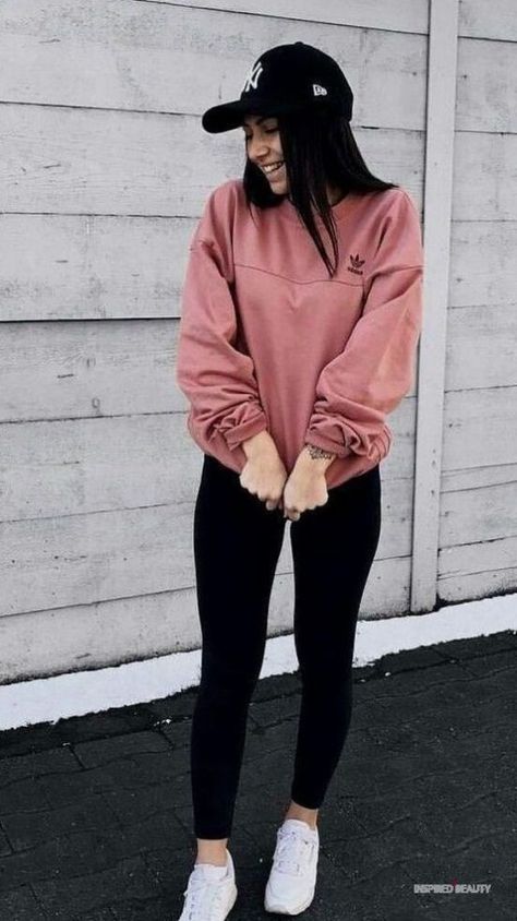 Fall Outfits For College Teen Winter Outfits, Outfits Trending, Look Legging, Teenage Outfits, Looks Black, Teenager Outfits, Sporty Outfits, Outfits Casual, Casual Fall Outfits