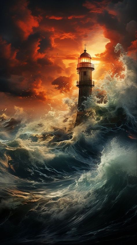 Peaceful Backgrounds, Lighthouse Storm, Pirate Ship Art, Lighthouses Photography, Lighthouse Photos, Lighthouse Painting, Lighthouse Pictures, Lighthouse Art, Ship Paintings