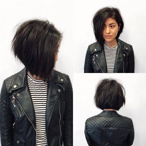 Angled Bob Haircuts, Medium Bob Hairstyles, Choppy Bob Hairstyles, Modern Haircuts, Angled Bob, Trendy Hairstyle, Ombré Hair, Easy Hairstyle, Short Hairstyle