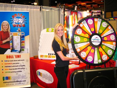 Incorporating trade show games into [...] Game Show Ideas, Job Fair Booth, Show Ideas, Game Booth, Trade Show Giveaways, Diy Bird Bath, Trade Show Exhibit, Vendor Booth, Show Booth