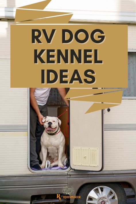 RV dog kennel ideas for your four-legged companion can help you make the most of your limited space. Learn about different options and get the blueprint for the one that works best for you RV camper and your pet. Rv Dog Kennel, Dog Kennel Plans, Dog Camper, Kennel Plans, Small Travel Trailer Remodel, Dog Kennel Ideas, Camper Storage Ideas Travel Trailers, Camper Organization Rv Living, Small Travel Trailer