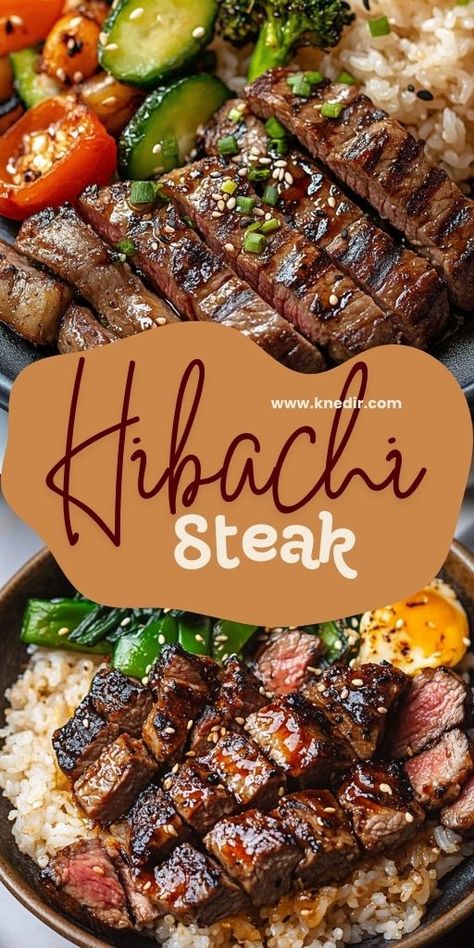 Craving restaurant-style hibachi at home? 🍖🔥 Try this sizzling Hibachi Steak recipe with tender, juicy beef and rich flavors straight from the grill. Pair it with fried rice, veggies, and that iconic white sauce! 🥢🍚 Perfect for dinner, meal prep, or entertaining guests. Don’t forget to save this recipe for your next family dinner or date night! 🥩✨ #HibachiSteak #JapaneseCooking #GrilledGoodness #QuickDinnerIdeas #AsianFlavors #FoodieFaves #HomemadeRecipes #PinterestEats Hibachi Steak Recipe, Hibachi At Home, Sizzle Steak Recipes, Hibachi Steak, Hibachi Recipes, Steak And Rice, Night Dinner Recipes, White Rice Recipes, Asian Side Dishes