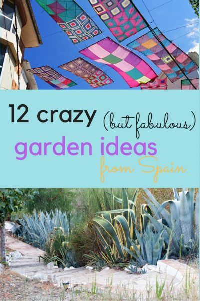 12 crazy (but fabulous) garden ideas from Spain Whimsical Landscaping Ideas, Colourful Garden Ideas, Colorful Garden Ideas, Quirky Garden Ideas, Painted Gates, Whimsical Garden Ideas, Fun Garden Ideas, Flower Garden Borders, Urban Garden Ideas