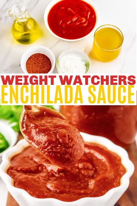 Healthy Enchilada Sauce, Ww Sauces, Weight Watchers Enchiladas, Ww Dips, Ww Plans, Starvin Marvin, Ww 2023, Weight Watchers Food Points, Enchilada Sauce Easy