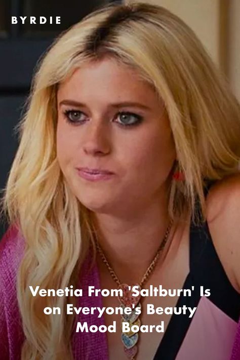 'Saltburn' has had its fair share of viral moments, however, beauty lovers can't stop posting about Venetia's undone smoky eye. Ahead, a celebrity makeup artist gives us the step by step on how to copy her vital eye makeup look. #saltburn #venetia #celebmakeup Venetia Makeup, Saltburn Makeup, Saltburn Venetia, Venetia Saltburn, Beauty Mood Board, Red Carpet Beauty, Edgy Looks, The Undone, Black Eyeshadow