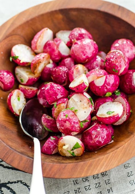 Yes, You Can Cook Radishes! Here Are 5 Tasty Ways — Tips from The Kitchn | The Kitchn Fried Radishes, Roasted Radishes, Radish Recipes, Food Crush, Clean Food, Veggie Side Dishes, Radishes, Side Recipes, Veggie Dishes