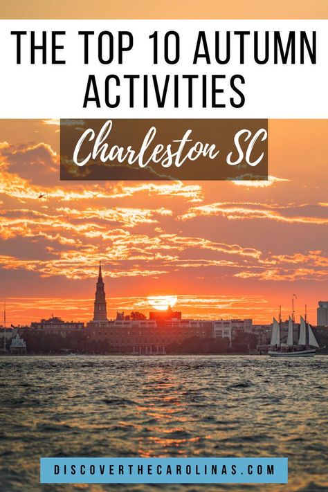 Experience the magic of fall in Charleston, South Carolina, with our curated list of the top 10 autumn activities. From charming festivals to scenic strolls, immerse yourself in the beauty of the season. Read the full blog for a complete guide to fall in Charleston. 🍁���🎃 #CharlestonFall #AutumnActivities #FallInSC #DiscoverTheCarolinas #SouthernCharm #FallMagic #ExploreCharleston #SeasonalDelights Charleston Sc Fall, Charleston Sc Things To Do, Charleston Vacation, Charleston Travel, Carolina Girl, The Carolinas, Fall Activities, Fall Travel, Charleston South Carolina