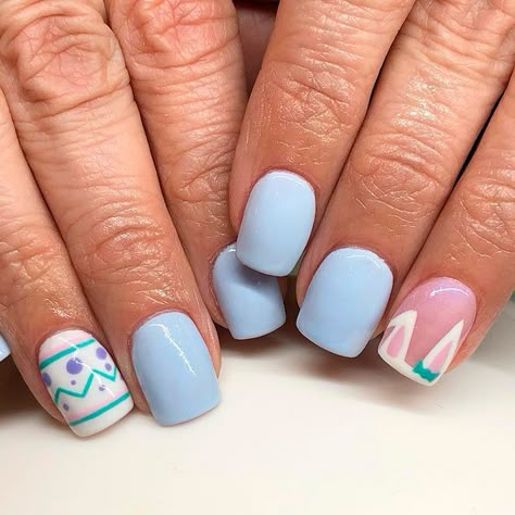 Easter Nail Tip Designs, Blue Easter Nails, Dark Easter Nails, Easter 2024 Nails, Easter Nails Gel, Easter Nails Coffin, Easter Nails 2023, Easy Easter Nail Designs For Short Nails, Easter Nails Short