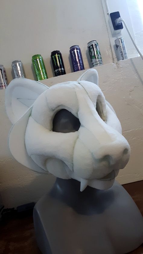 #NovaSaber #SYF2020 #StrutYourFluff #mascot #costume #fursuit #fursuithead #fursuitmaker #fursuitwip :: mascot costume fursuit head fursuit wip saber tooth tiger fursuit Tiger Fursuit, Cat Fursuit, Saber Tooth Tiger, Fursuit Tutorial, Fur Real Friends, Fursuit Head, Hybrid Art, Do Cute, Cosplay Tutorial