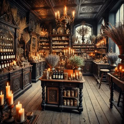 apothecary,  victorian Apothecary,  victorian mansion, victorian gothic witchy aesthetic herbs #apothecary Victorian Witch House, Apocathary Aesthetic, Apothecary Room Ideas, Apothecary Shed, Alchemist Interior Design, Witchy Store Aesthetic, Witchy Apothecary Kitchen, Apothecary Interior, Metaphysical Aesthetic