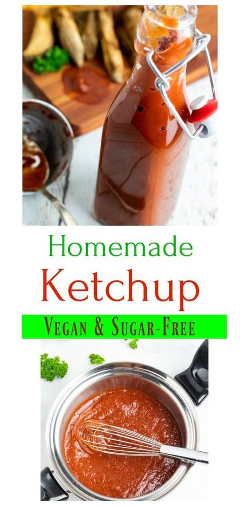 Vegan Ketchup in 10-Minutes | Sugar-Free | EatPlant-Based #HowToMaintainHealthyNutrition Vegan Ketchup Recipe, Vegan Ketchup, Meat Marinades, Sugar Free Ketchup, Ketchup Recipe, Homemade Ketchup, Vegan Worcestershire Sauce, Sugar Free Vegan, Brown Spots Removal