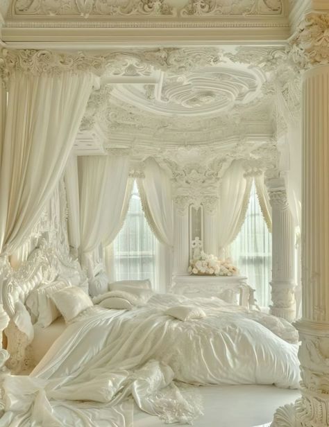 بيوت ملكية, Royal Bedroom, Castle Bedroom, Dream Bedroom Inspiration, Fantasy Rooms, Dream House Rooms, Dream Room Inspiration, Dream House Interior, Design Your Dream House