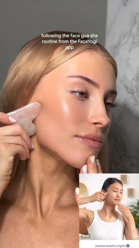 #affiliate GUA SHA TUTO [Video] | Beauty hacks, Skin care routine, Skin care Natural Facelift, Best Skin Care Brands, Facial Routine Skincare, Haut Routine, Facial Massage Routine, Facial Routines, Face Oils, Natural Face Skin Care, Serious Skin Care