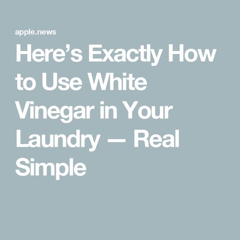 Here’s Exactly How to Use White Vinegar in Your Laundry — Real Simple White Vinegar In Laundry, Vinegar Washing Machine, Cleaning Toilet Stains, Vinegar In Laundry, Toilet Stains, Cleaning Laundry, Laundry Washing Machine, Cleaning Gift, Distilled White Vinegar