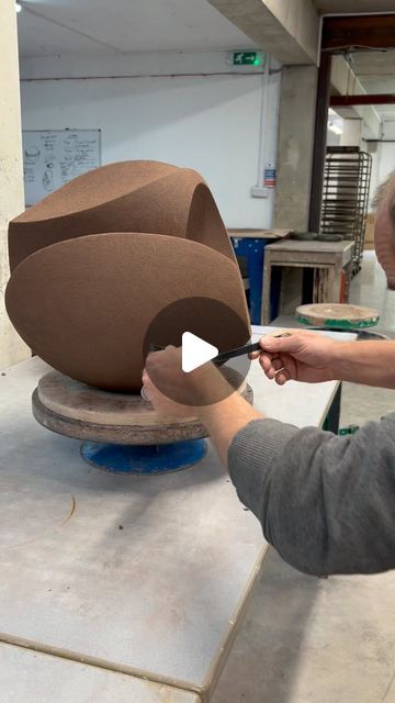 James Oughtibridge Sculpture on Instagram: "Knowing when to stop is never easy especially when the refining process is so addictive but I think I’m there now!  This sculpture is a commission for a spectacular garden in the north of England. Whilst the form and proportions are the most prominent elements at first glance, the movement, texture and tactile qualities are created at the refinement stage. I enjoy perfecting pieces and giving them beautiful surface qualities that have become synonymous with my work.   #ceramics #sculpture #clay #ceramicarts #jamesoughtibridge #yorkshiresculpture #yorkshire #creativity #sculptor #modernart #craft #design #interiordesign #interiors #abstractart #abstract #inspirationalart #britishceramics #studioceramics #ceramicsculpture" James Oughtibridge, Easy Sculpture Ideas, Abstract Clay Sculpture, Textured Ceramics, Contemporary Ceramic Sculpture, Abstract Ceramic Sculpture, Abstract Ceramics, Recycled Sculpture, Easy Clay Sculptures