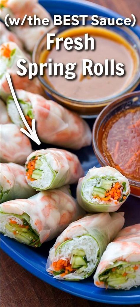 Dive into the vibrant flavors of these simple and delicious shrimp spring rolls, perfect for a light lunch or a refreshing appetizer. Made fresh with crisp veggies, succulent shrimp, and wrapped in delicate rice paper, these rolls are a delightful burst of taste and texture. Pair them with a tangy dipping sauce for an extra zing. Whether you're hosting a dinner party or enjoying a quiet meal at home, these spring rolls are sure to impress and satisfy. Easy to prepare and even easier to enjoy, they bring a touch of culinary elegance to any table. Veggie Spring Roll, Spring Rolls Recipe Shrimp, Spring Roll Filling, Spring Roll Sauce, Fine Dining Menu, Veggie Spring Rolls, Shrimp Spring Rolls, Fresh Shrimp, Vietnamese Spring Rolls