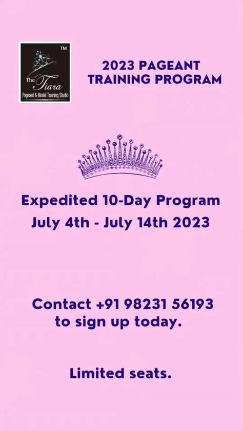 The Tiara Best Pageant Training for Miss &Mrs India Contact 9823156193 Pageant Training, Miss Mrs, July 14th, From Miss To Mrs, Tiara, Train, India