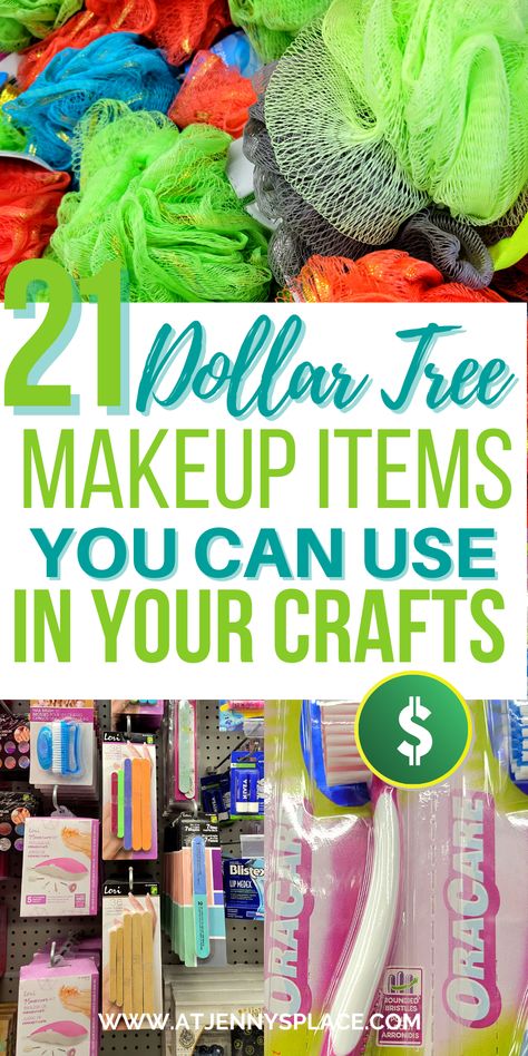 Dollar Tree Crafts Diy Projects Simple, Diy Craft Supplies, Dollar Tree Beauty, Diy Makeup Kit, Dollar Tree Makeup, Free Craft Supplies, Cheap Craft Supplies, Bulk Craft Supplies, Freebie Websites