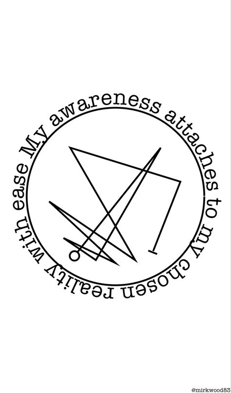 “My awareness attaches to my chosen reality with ease” Shifting Realities, Reality Shifting, Sigil Magic, Story Prompts, Words Quotes, Affirmations, Writing, Quotes