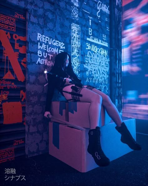 Cyberpunk Photoshoot, Cyberpunk Vibes, Neon Photography, Vaporwave Wallpaper, Neon Noir, Cyberpunk Anime, Cyberpunk Girl, Cyberpunk Aesthetic, Cyberpunk City