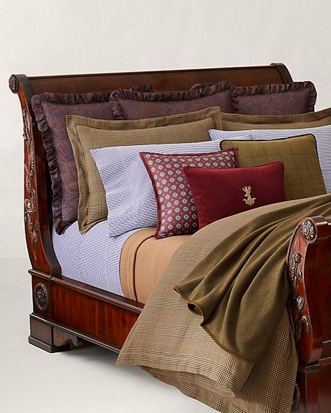 Palazzo Bedding Collection Ralph Lauren Bedroom English Country, Ralph Lauren Bedroom, Plaid Bedding, Ralph Lauren Bedding, Country Bedding, How To Dress A Bed, Duvet Bedding, Luxury Linen, Ralph Lauren Home