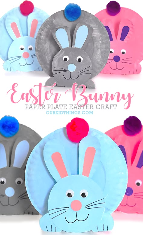 Paper Plate Easter Bunny Craft #Easter #Easterbunny #Eastercraft #paperplatecraft #kidscraft #kidcrafts Paper Plate Easter Bunny, Easter Bunny Craft, Easter Crafts Preschool, Easter Crafts For Toddlers, Bunny Craft, Fun Easter Crafts, Easter Preschool, Senior Activities, Easy Easter Crafts