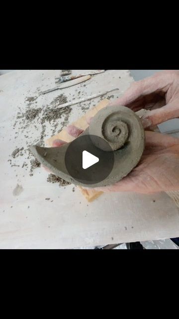 Modern Clay Sculpture, Stuck In The Mud, Diy Air Dry Clay, February 1, Anne Marie, Clay Sculpture, Dry Clay, Nautilus, Air Dry Clay