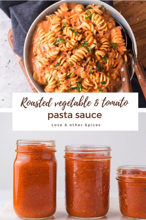 Easy Vegetable Pasta, Zucchini Pasta Sauce, Pasta Sauce Recipes Tomato, Easy Roasted Vegetables, Roasted Tomato Pasta, Red Sauce Recipe, Roasted Vegetable Pasta, Easy Pasta Sauce, Pastas Recipes