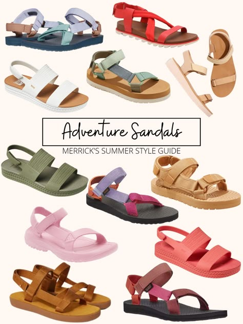 Adventure Sandals - Merrick's Art Beach Sandals Women, Waterproof Sandals Womens, Sports Sandals Women, Cute Walking Sandals, Travel Sandals Women, Beach Hike Outfit, Hiking Sandals Outfit, 2023 Sandals Trends, Beach Sandals Outfit