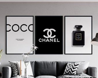 Chanel Prints, Chanel Bedroom, Chanel Wall Decor, Chanel Room, Chanel Poster, Chanel Wall Art, Chanel Decor, Chanel Print, Chanel Art