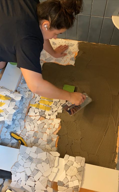 Learn with DeLancey on the Blog — DeLancey DIY Delancey Diy, Shower Pan Tile, Jeffrey Court, My Vanity, Gorgeous Tile, Shower Pan, Marble Mosaic Tiles, Pet Peeves, Week 5