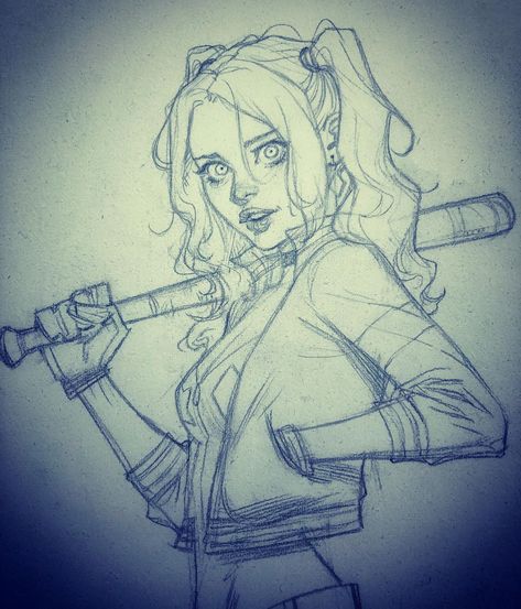 Harley Quinn doodling between pages. . #harleyquinn #joker #gotham #gothamcitysirens #dccomics #comics #pencilsketches #sketch Joker Gotham, Blurry Images, Joker Drawings, Comic Design, Harley Quinn Drawing, Drawing Designs, Female Villains, Best Pencil, Harley Quinn Comic