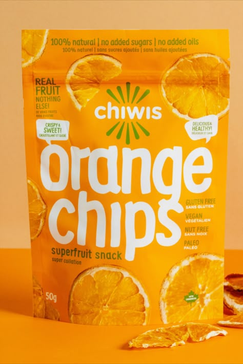 CHIWIS' Instantly Recognizable Packaging System Fruit Package Design, Food Packaging Ideas, Orange Packaging, Playful Packaging, Adult Snacks, Modern Packaging Design, Frozen Food Packaging, Snacks Packaging, Chip Packaging