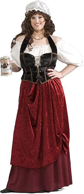 Forum Novelties Women's Tavern Wench Plus Size Costume #afflink Beer Wench Costume, Tavern Wench, Plus Size Fancy Dresses, Red Fancy Dress, Wench Costume, Beer Girl Costume, Pirate Wench Costume, Oktoberfest Costume, Plus Size Costume