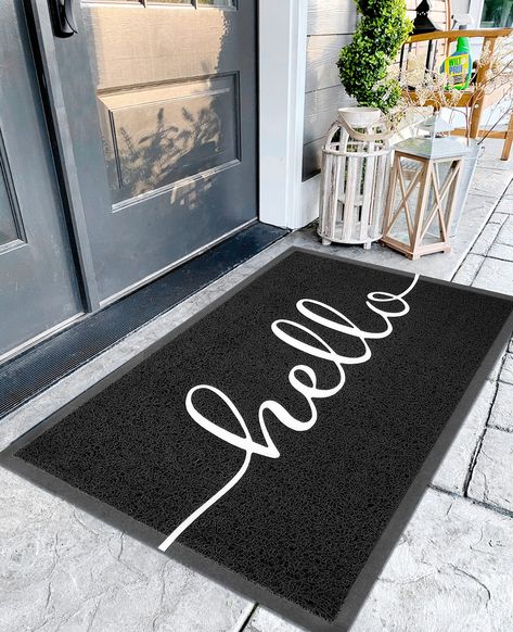 PRICES MAY VARY. 👍【Updated Backing】EARTHALL backing material is more durable and heavier than the others. We are using a better manufacturing process and rubber material (not PVC or glue) with the raised patterns so that the door mat always stays in place and will not be melted like other door mats even at high temperatures. 👍【Durable & Easy To Clean】Heavy duty durable design, yet soft and flexible which will not fade or wear out and will remain like new even after many washes. Our indoor outd Front Porch Mat, Front Doormat, Door Mat Outdoor, Porch Mat, Indoor Mats, Hello Doormat, Outdoor Entrance, Funny Welcome Mat, Outdoor Entryway