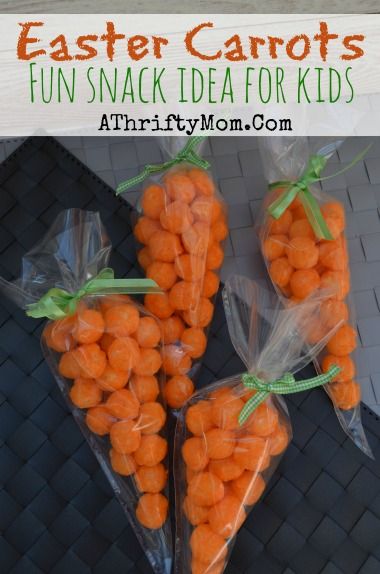 Bolo Picnic, Easter Kids Snacks, Carrots For Easter, Easter Snack, Easy Snack Ideas, Easter Snacks, Cheese Puffs, Easter Carrots, Easter Goodies