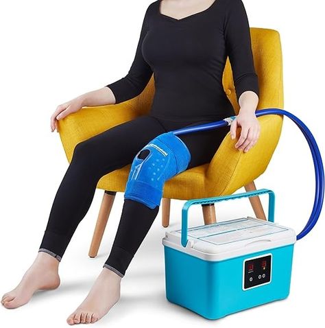 Amazon.com: Cold Therapy Machine — Cryotherapy Freeze Kit System — for Post-Surgery Care, ACL, MCL, Swelling, Sprains, and Other Injuries - Wearable, Adjustable Knee Pad — Cooler Pump with Digital Timer : Health & Household Swollen Knee, Leg Injury, Knee Replacement Surgery, Therapy Machine, Knee Exercises, Knee Pain Relief, Knee Surgery, Knee Replacement, Digital Timer