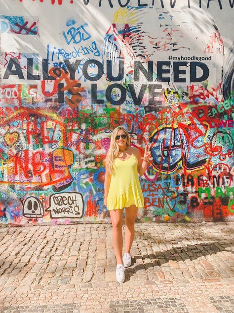 Lennon Wall Prague, John Lennon Wall Prague, Lennon Wall, John Lennon Wall, Prague Czech Republic, Prague Czech, Europe Trip, Graffiti Wall, Incredible Places