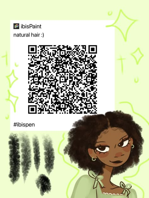 Ibis Paint X Curly Hair Brush, Ibis Black Hair Brush, Curly Hair Codes Ibis Paint, Ibispaint Brushes Hair, Afro Brushes Ibis Paint, Curls Ibis Paint Code, 4c Hair Ibis Paint Code, Ibis Paint X Curly Hair Qr Code, Curl Ibis Paint Brush