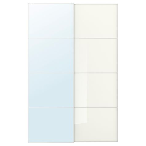 IKEA AULI / FARVIK Mirror Glass, White Glass Pair of sliding doors Dressing Pax, Armoire Pax, Pax System, Ikea Usa, Ikea Mirror, Ikea Closet, Wardrobe Systems, Modular Wardrobes, Sliding Mirror