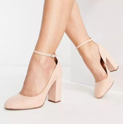 26 Beautiful Nude Heel Options You're Going To Love - Brit + Co Nude Stiletto Heels, Everyday Heels, Trendy Block Heels, Nude Boots, Decision Fatigue, Elegant Pumps, Nude Wedges, Ankle Strap Wedges, Kitten Heel Pumps