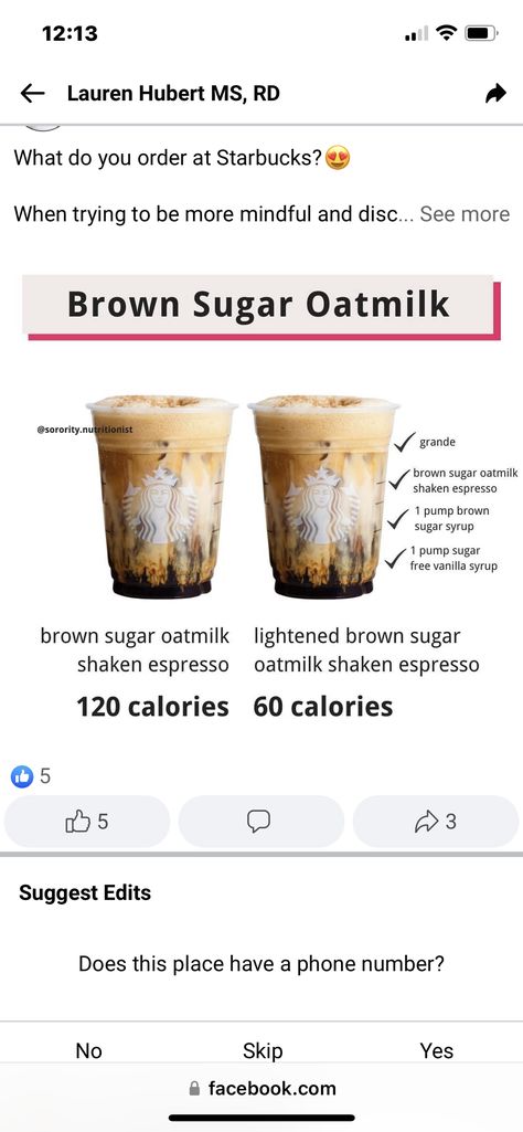 Sugar Free Starbucks Drinks, Oatmeal Shake, Low Calorie Starbucks Drinks, Fat Coffee, Iced Starbucks Drinks, Iced Drinks Recipes, Healthy Starbucks Drinks, Secret Starbucks Drinks, Cold Coffee Recipes